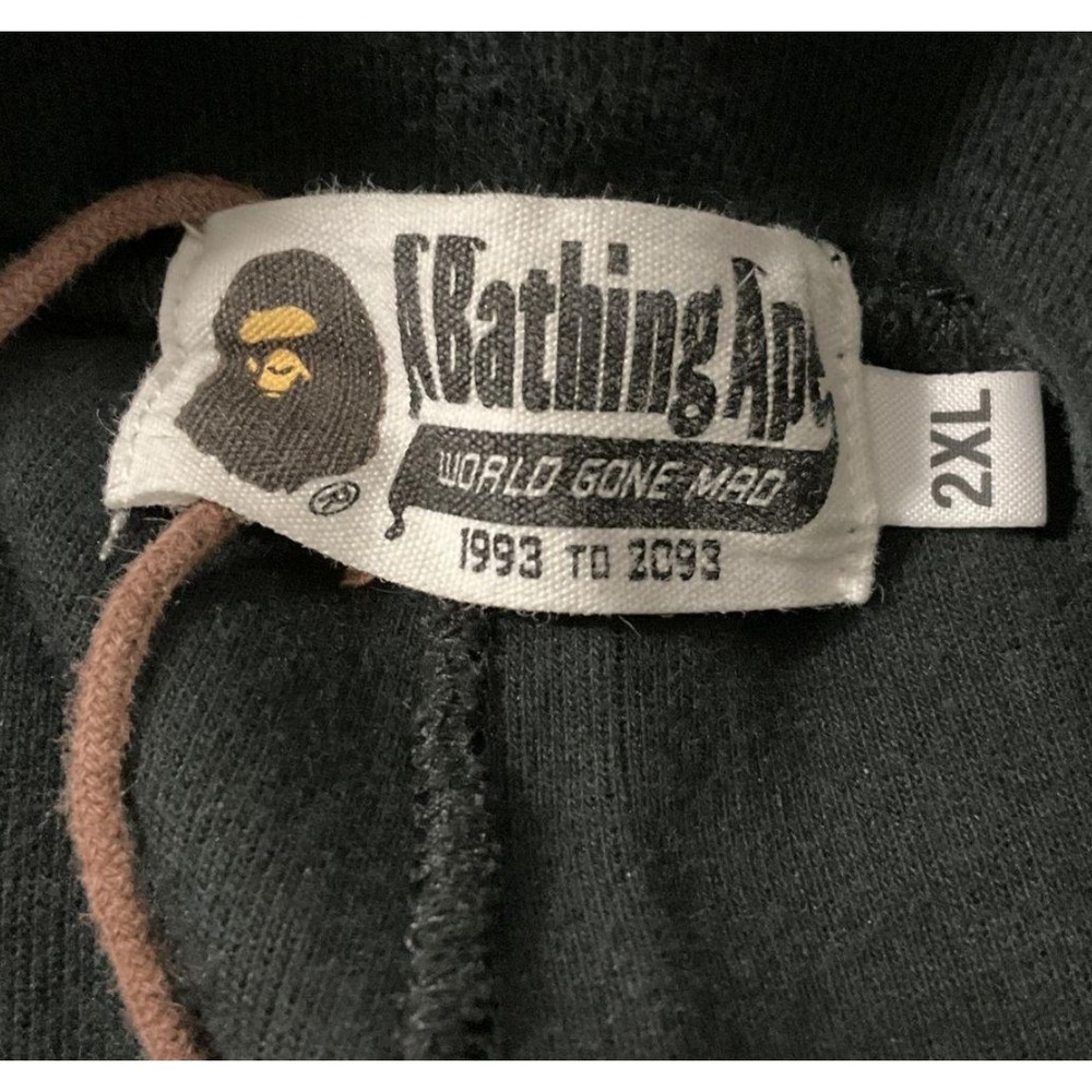 BAPE Shark Sweat Shorts Black XXL WGM A Bathing Ape Rare Streetwear 2XL - Picture 4 of 6